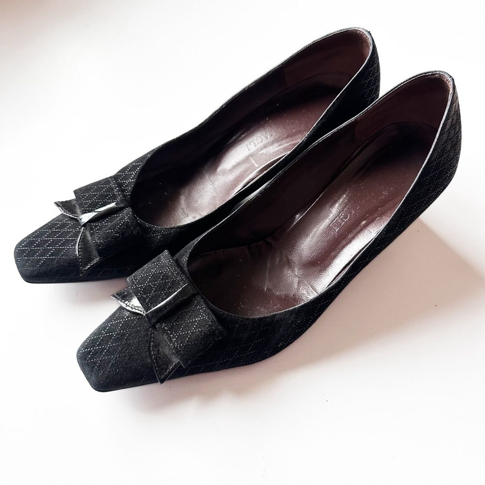 Vintage Bruno Magli Heels Black Women's Size 8.5 - Picture 1 of 8